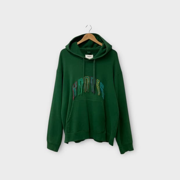 doublet 더블렛 그린 자수테슬 후드티 XL 