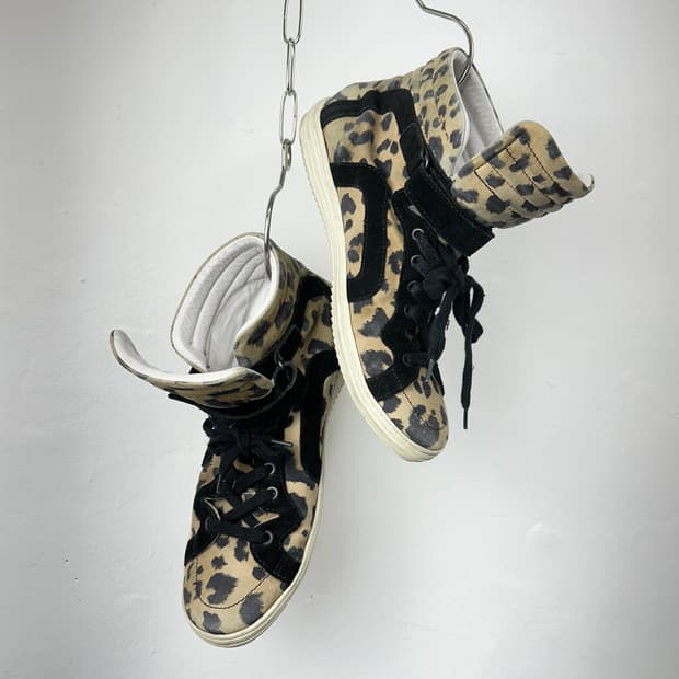 Pierre Hardy high-cut strap leopard snea