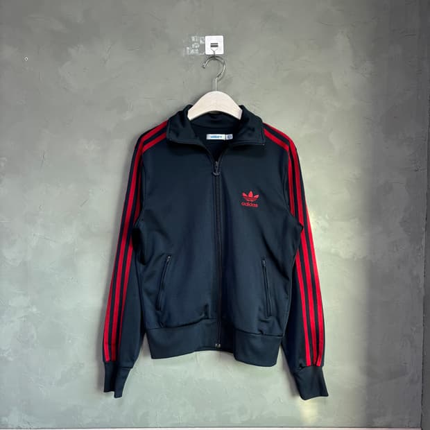 아디다스 파이어버드 백로고 져지 트랙탑 네이비 빨강