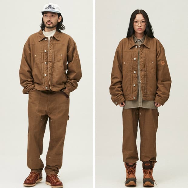 국내 100) 펜필드 신형 23FW 페이디드 워크 트러커 자켓 브라운