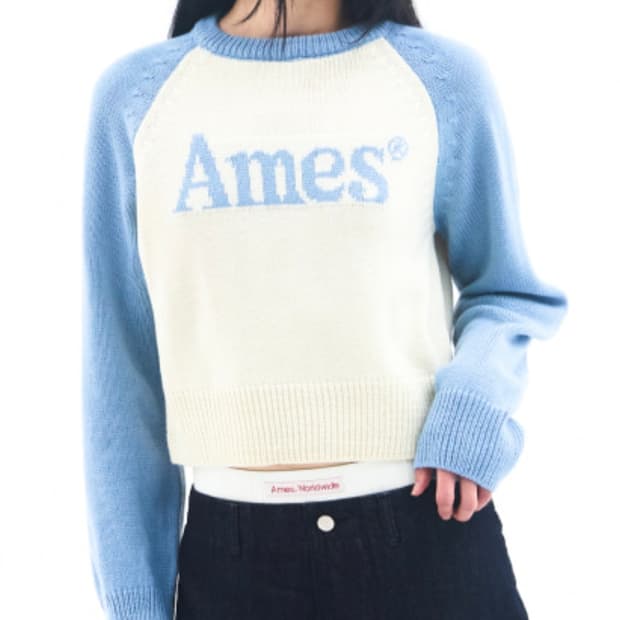 아메스 월드와이드 크롭 니트 / 여성 니트/ 여자 니트 