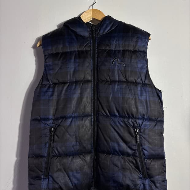 EVISU 패턴 패딩 베스트