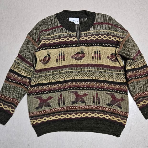 스노위피크 뉴질랜드 반집업 니트/snowy peak