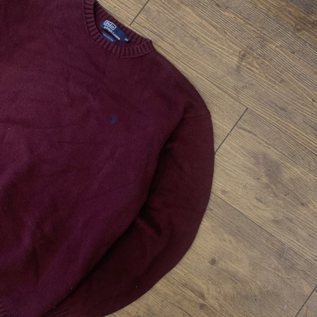 폴로 랄프로렌 버건디 니트 XL