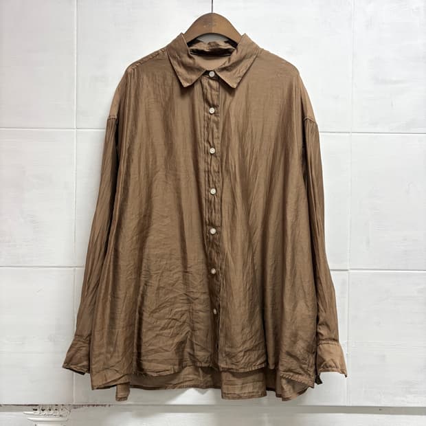 FREAK'S STORE 카멜 셔츠 루즈핏 블라우스 F JPN