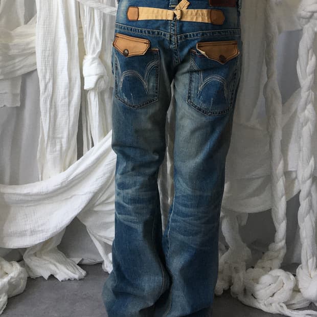 Edwin back point denim pants