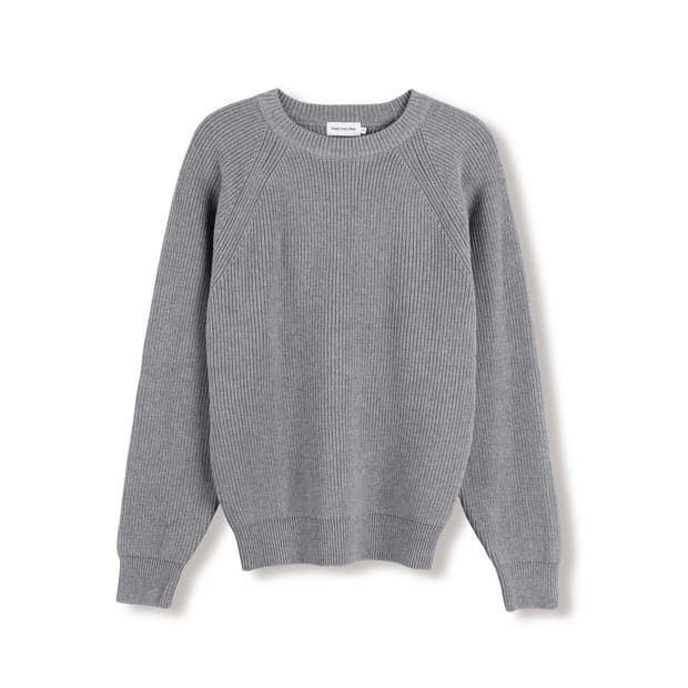 (2) 스테디에브리웨어 코튼 피셔맨 니트 (그레이 멜란지)