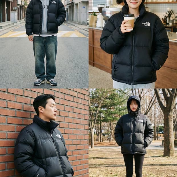 [노스페이스] 겨울 근본템 700필 블랙 구스다운 눕시 패딩 105