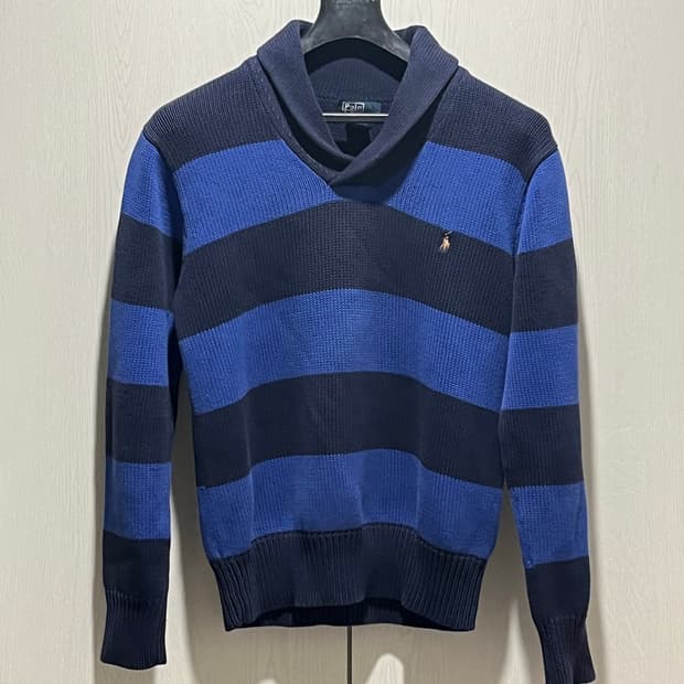 폴로 숄칼라 풀 오버 스웨터 