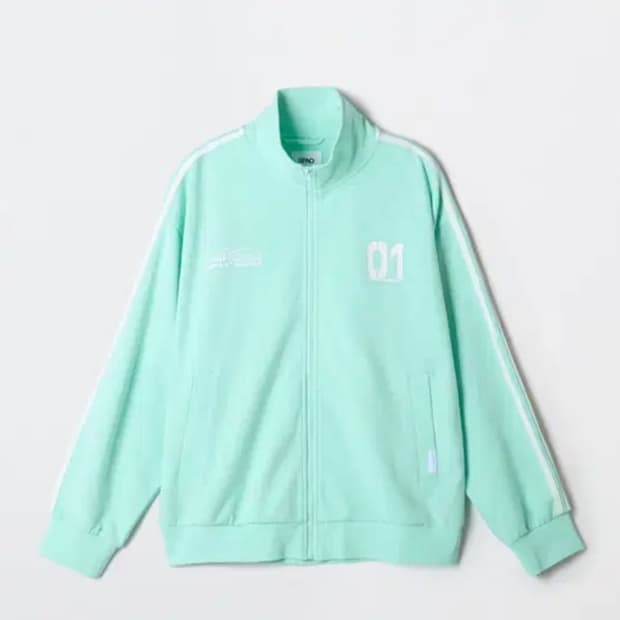 스파오 미쿠 민트색 트랙 자켓 S