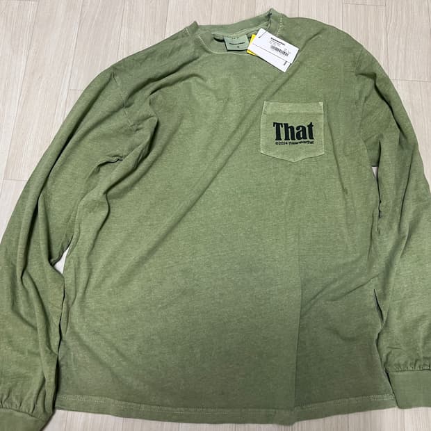 디스이즈네버댓 댓 포켓 롱슬리브 티셔츠 올리브 pocket  새상품