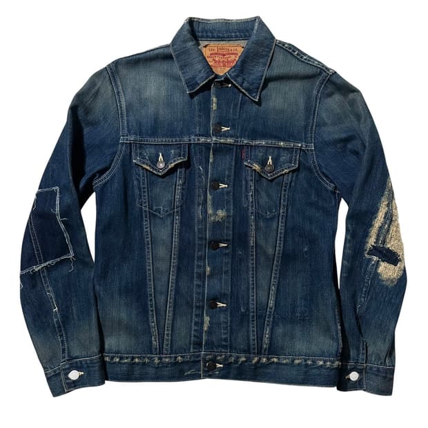 리바이스 기무라 타쿠야 70505 크러쉬 리페어 데님 트러커 자켓