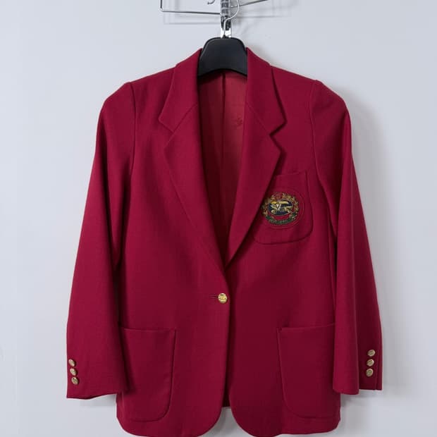 버버리 크레스트 로고 금장 블레이져 자켓 
