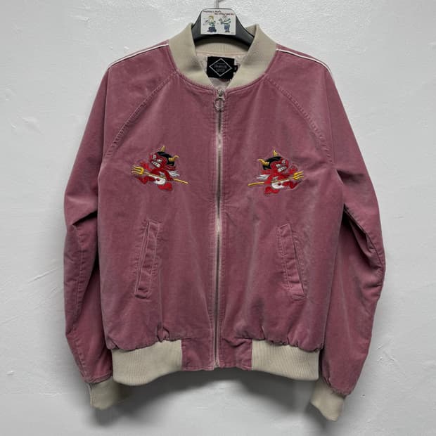 데빌 자수 벨벳 자켓