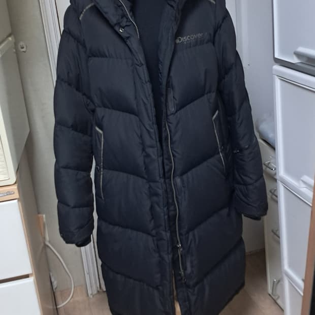 디스커버리 롱패딩 덕다운 100 블랙