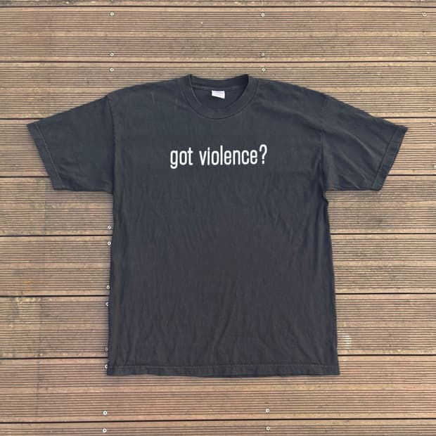 90s Marilyn Manson ’got violence?‘ 반팔티셔츠