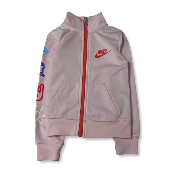  나이키 키즈 레드 로고 딸기우유 포인트 프린팅 트랙탑 져지 XS