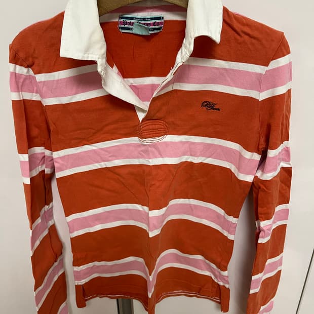 폴로진 여성 슬림핏 럭비티 xs