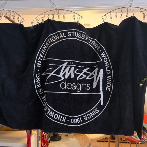 Stussy Dot Jacquard Towel Black