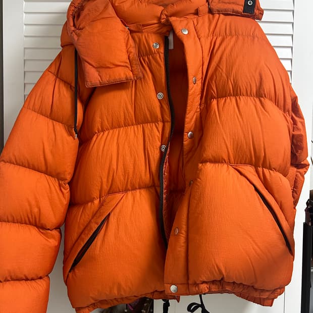 단톤 화이트구스 패딩 오렌지M