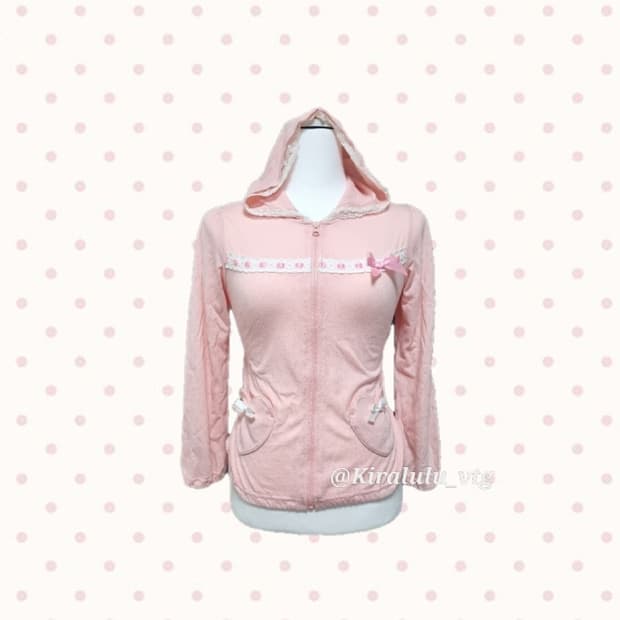 히메갸루 리본 하트포켓 후드집업 리즈리사 엑시즈팜 트랄라라 잉그니