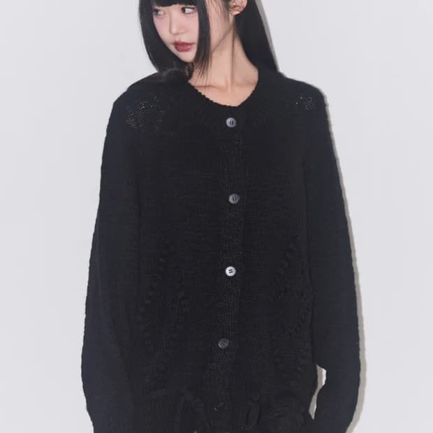 일리고 플레르 다이아 가디건 블랙