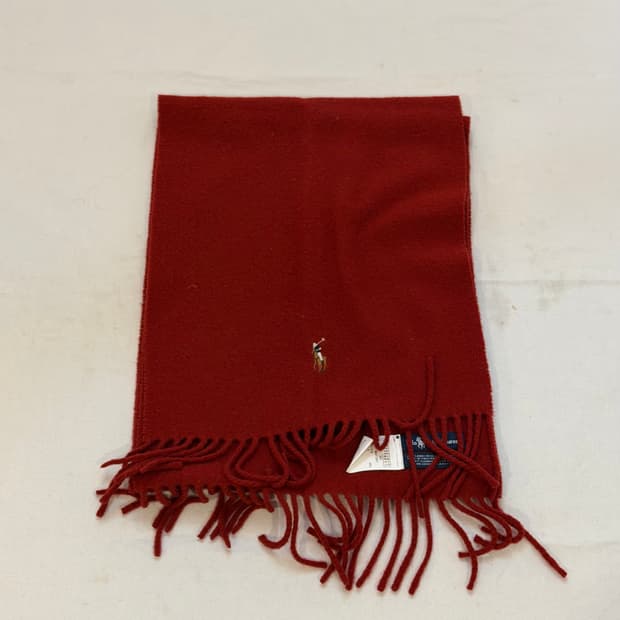 00s 폴로 랄프로렌 울 머플러 목도리 버건디