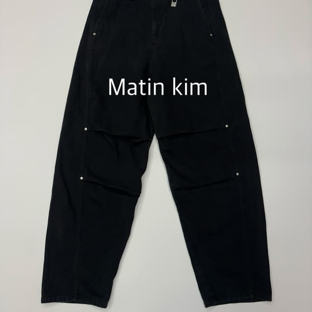 (33) Matin Kim 마뗑킴 컬러 볼륨 와이드 데님 팬츠 블랙