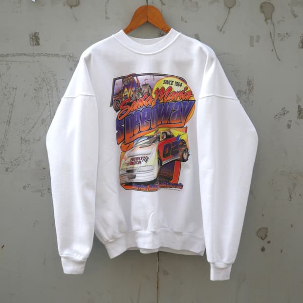 빈티지 캘리포니아 산타 마리아 스피드웨이 스웻셔츠