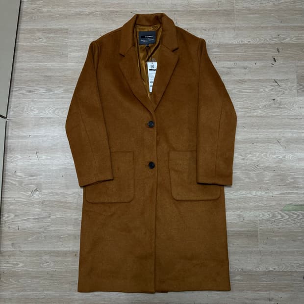 에이치커넥트 울 싱글 롱코트 [브라운] S/90