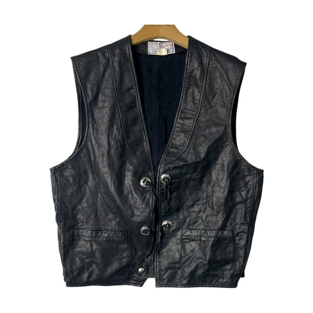 [Sprung] 90's 아메리칸 레더 웨스턴 프린지 베스트