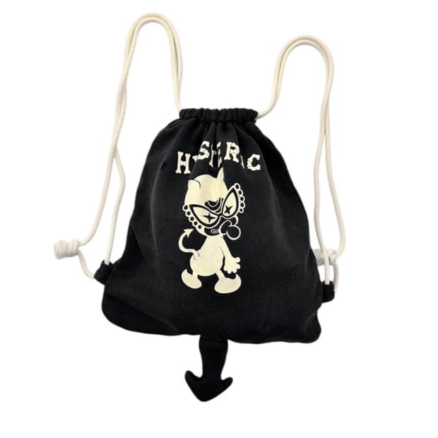 히스테릭글래머 스웻 냅색 백팩 블랙 악마 백팩