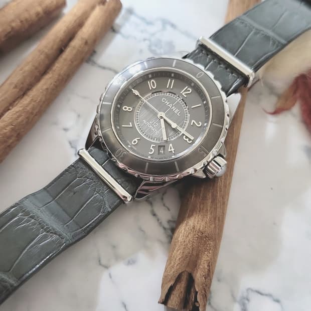 정품 샤넬 J12 38mm 티타늄 오토메틱 시계 (풀구성품)