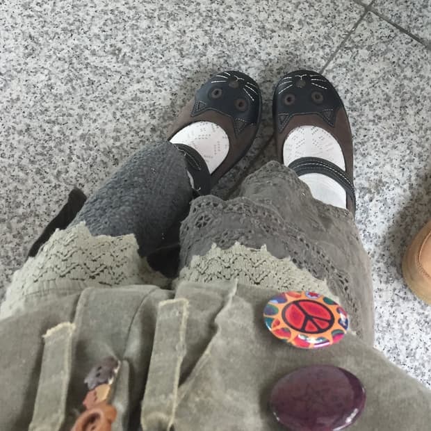 ౨소장품ৎ 일본빈티지 고양이 메리제인 슈즈