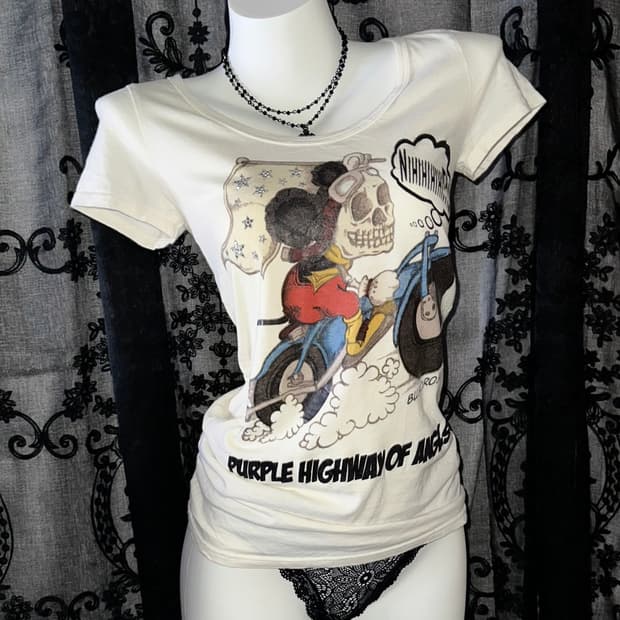 Rock chic printed short sleeve
