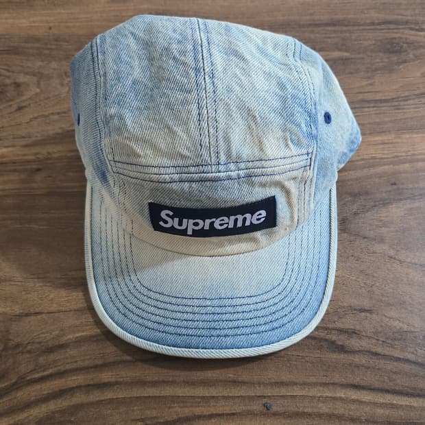슈프림 24ss 워시드 치노 트윌 캠프캡 더티 인디고