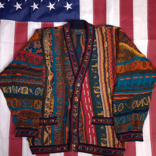 새제품급 오리지날 쿠지 COOGI 케이블 가디건