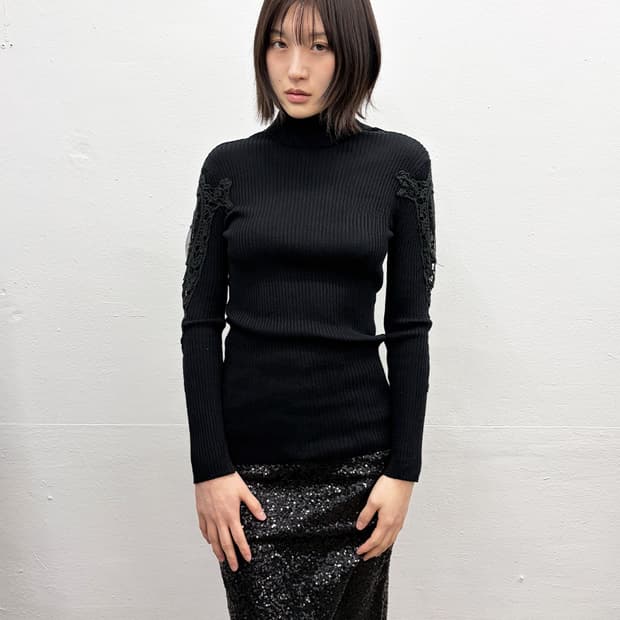 빈티지 아플리케 니트