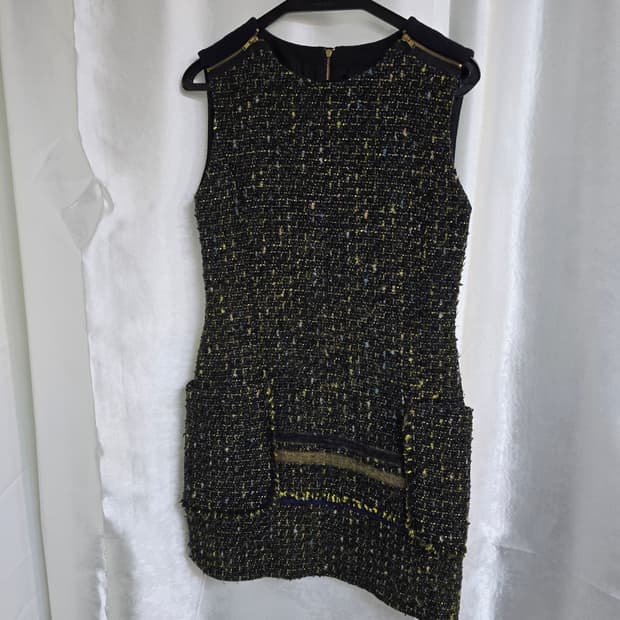 듀엘 블랙 트위드 미니 원피스 (1809)