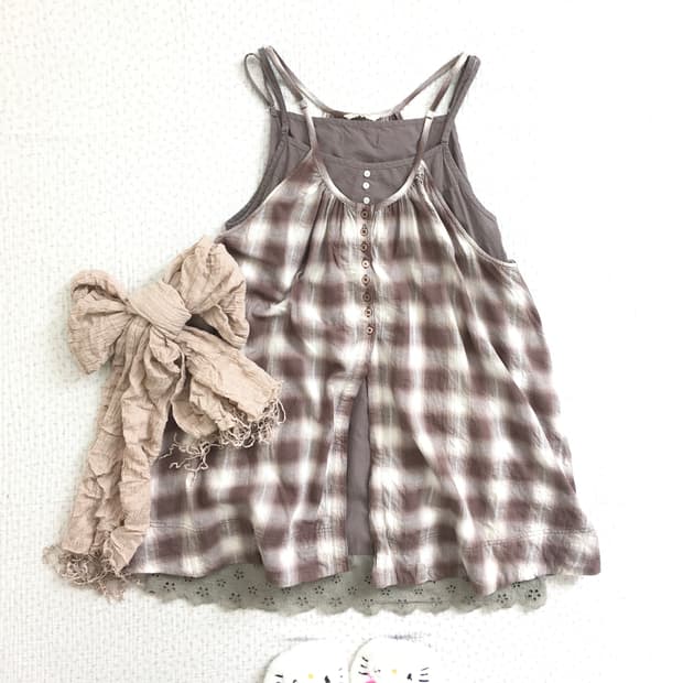 JPN/ 바선생원피스 미니원피스 모리룩레이어드원피스  모리걸미니원피스