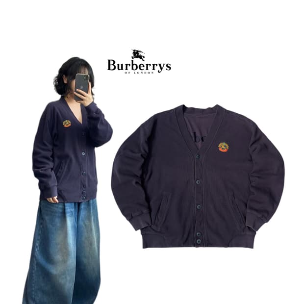 버버리 리버시블 코튼 가디건