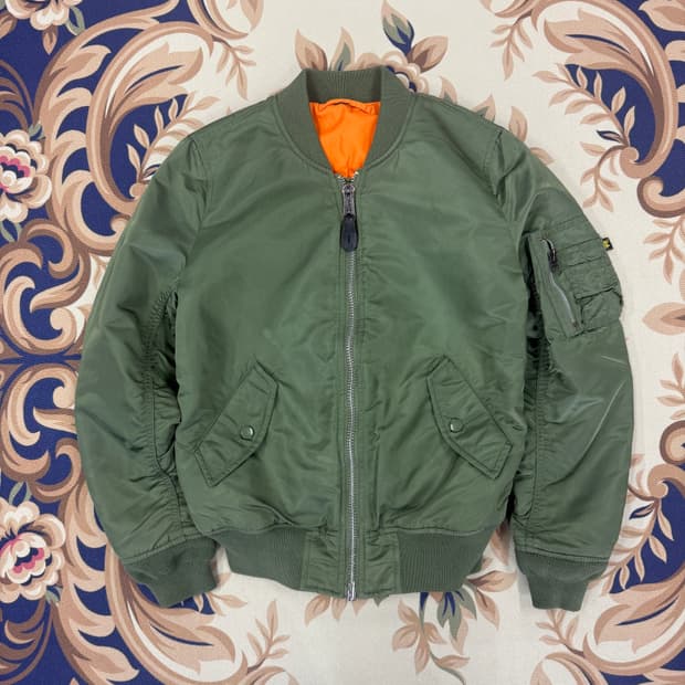 (XS)알파 인더스트리 MA-1플라이트 자켓(세이지그린)