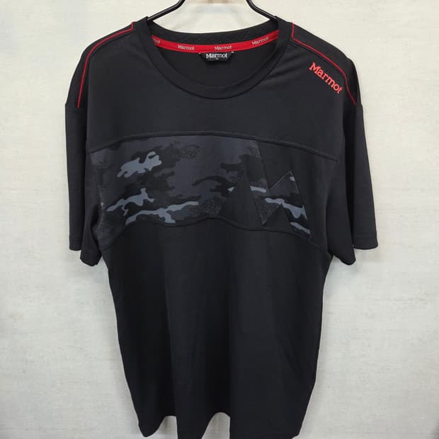 마모트 마운틴 카모 기능성 반팔 L