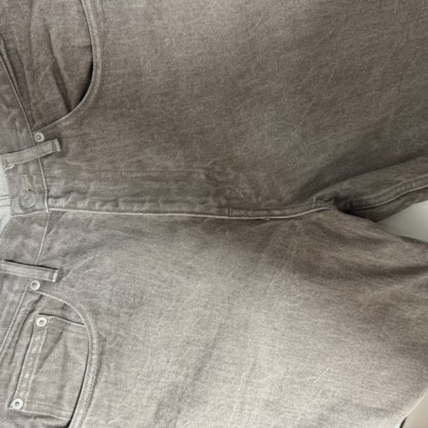 오라리 하드 트위스트 브라운 데님 와이드 팬츠 23AW 32사이즈