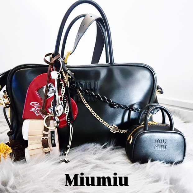 Miumiu 미우미우 가죽 탑 핸들백 보백