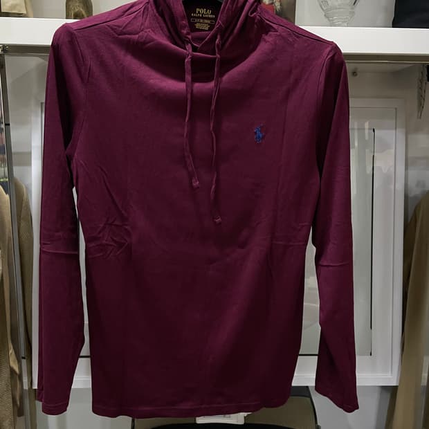 폴로랄프로렌/버건디 후드티(S)