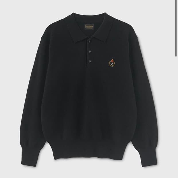 헤리티지플로스crest wool polo shirt-S