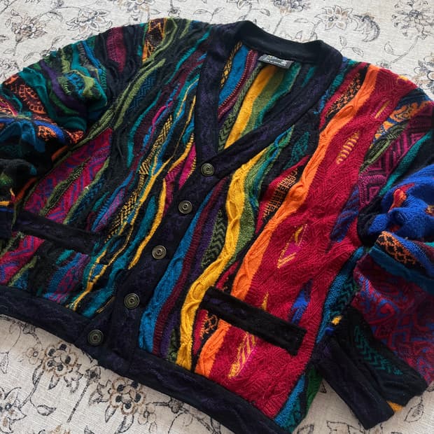 쿠지 오스트레일리아 퓨어 울 케이블 가디건