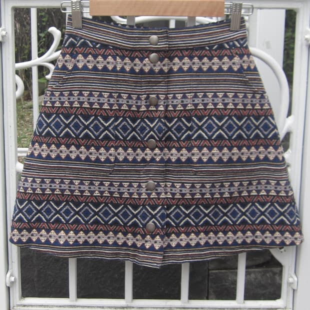 vintage bohemian mini skirt