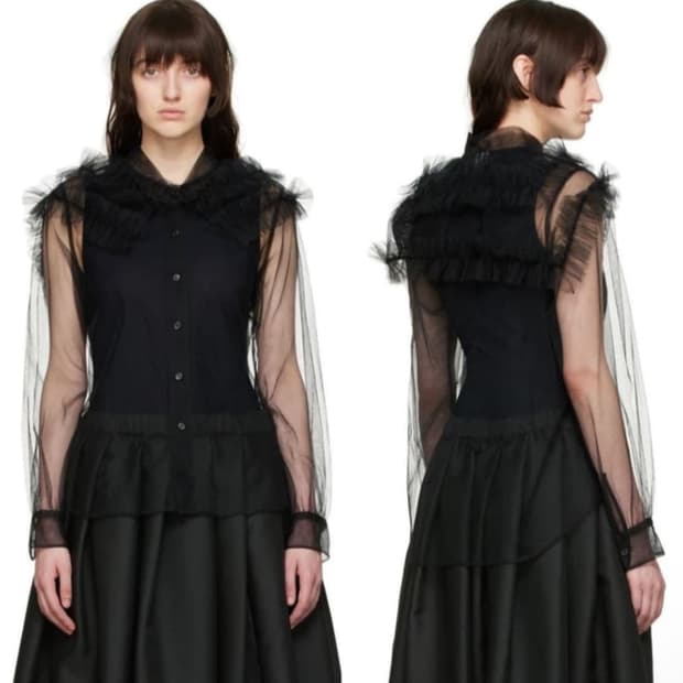 Noir kei ninomiya 시스루셔츠